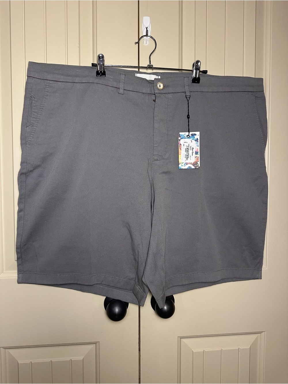 Robert Graham Shorts Mens 44 Gray Belgrade Classic Fit Casual Chino NWT $98